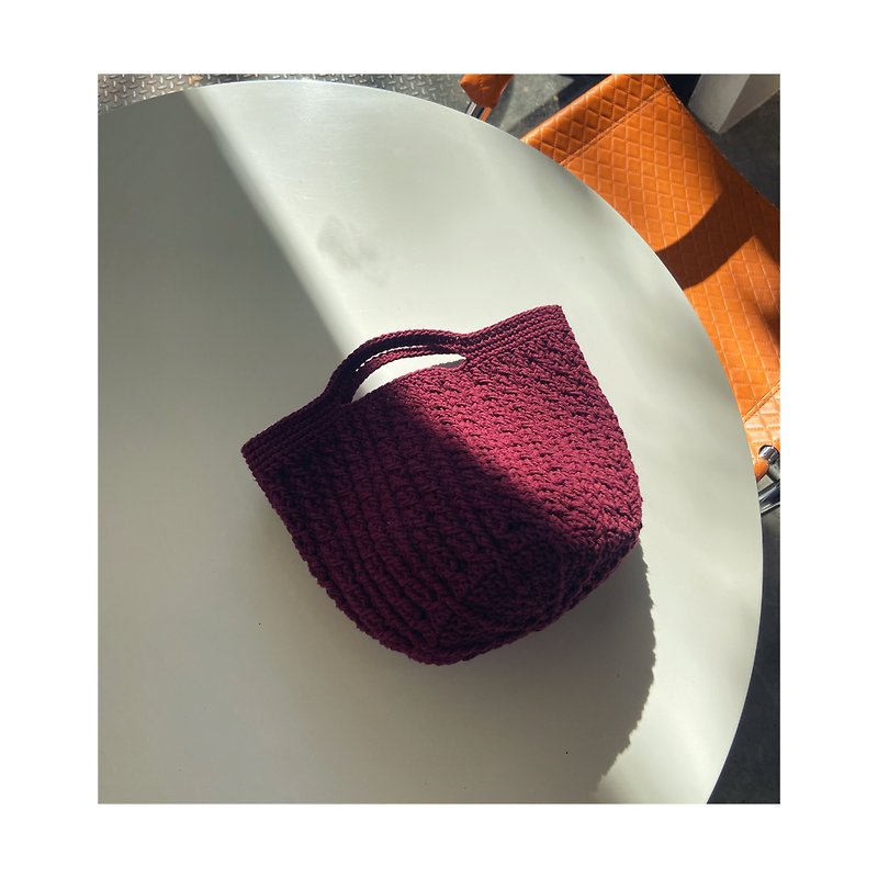 ᴄʀᴏᴄʜᴇᴛ ᴛᴏᴛᴇ ʙᴀɢ : Raspberry - Handbags & Totes - Other Materials 