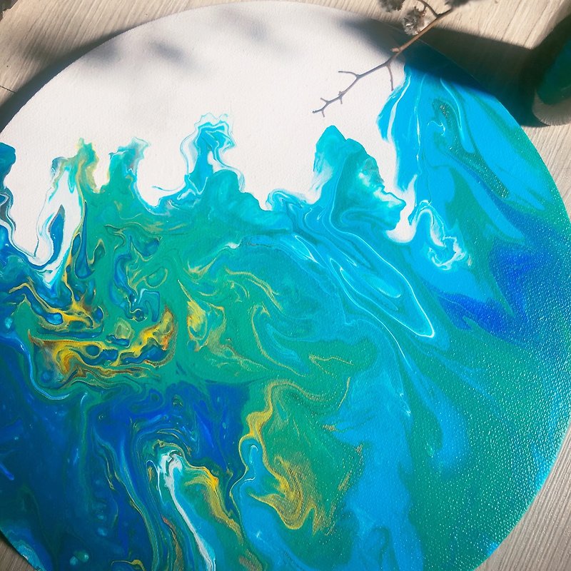 Draw your earth flow painting experience class - Illustration, Painting & Calligraphy - Acrylic 