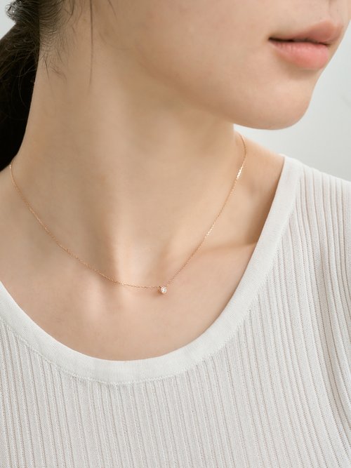 CHUREÈ JEWELRY | AURA簡約項鍊 | 18K金 鑽石輕珠寶
