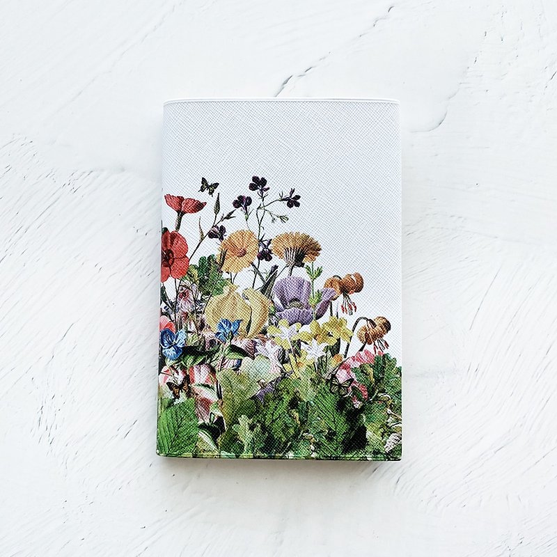 Book Cover Botanical White / paperback / Fake leather / flower - ปกหนังสือ - หนังเทียม ขาว