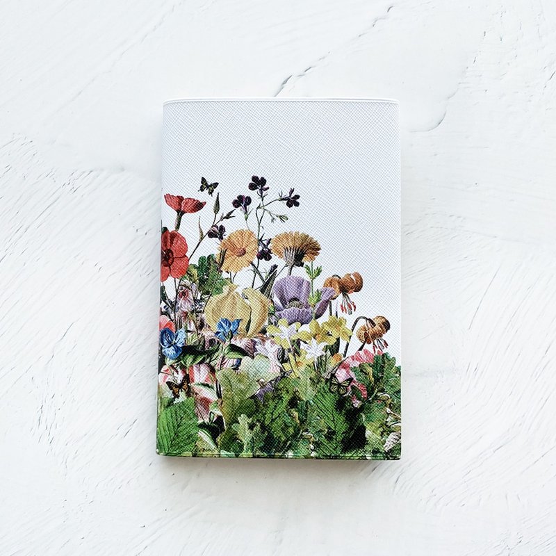 Book Cover Botanical White / paperback / Fake leather / flower - ปกหนังสือ - หนังเทียม ขาว