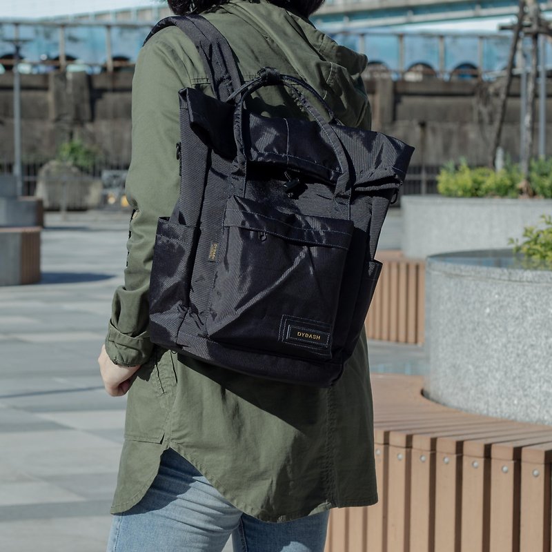 14inches 3way mixed bag/hand bag/shoulder bag/backpack/diaper bag(Black) - Backpacks - Nylon 