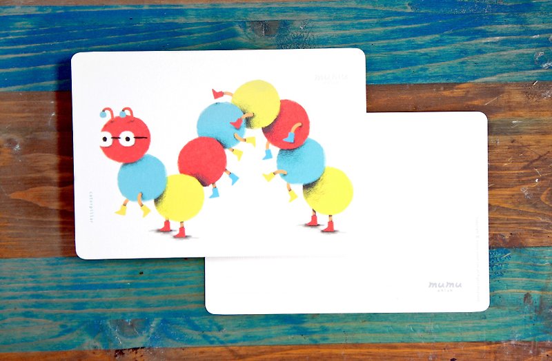 Mumu  Postcard - Caterpillar - การ์ด/โปสการ์ด - กระดาษ หลากหลายสี
