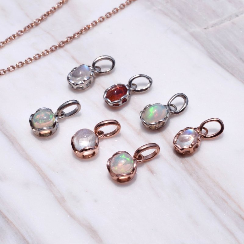 The m gemstone pendant #minimthem #minimpendant P002 - 項鍊 - 純銀 