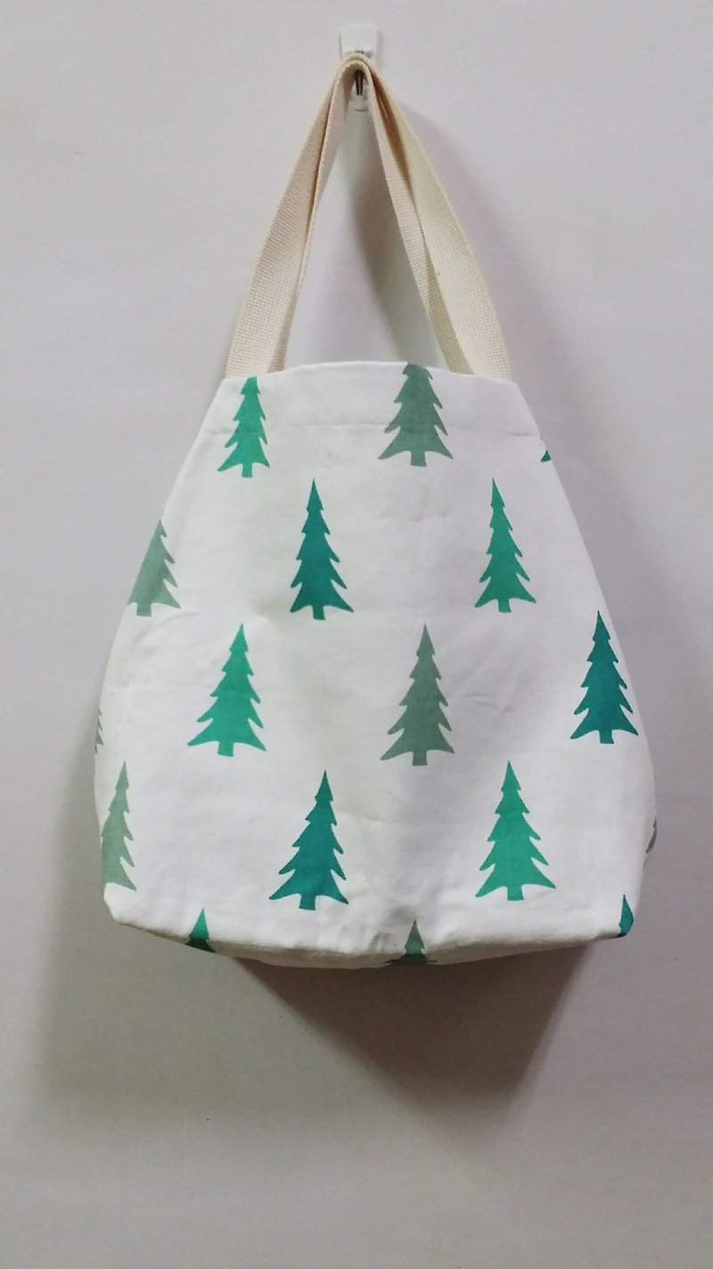 Care of the forest / trees Special drag bag / shoulder bag - กระเป๋าแมสเซนเจอร์ - ผ้าฝ้าย/ผ้าลินิน ขาว