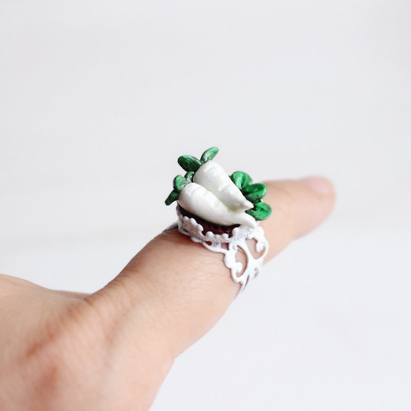 Radish Ring I No. 86 Story ~ Simple life - General Rings - Paper White