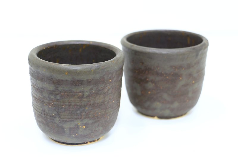 隨性深灰杯-純手工--手作--拉坯--上釉--陶土 - 茶壺/茶杯/茶具 - 陶 灰色