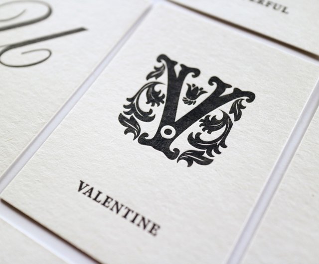 活版印刷 アルファベットミニカード - ショップ PAPERWORK 紙本作業