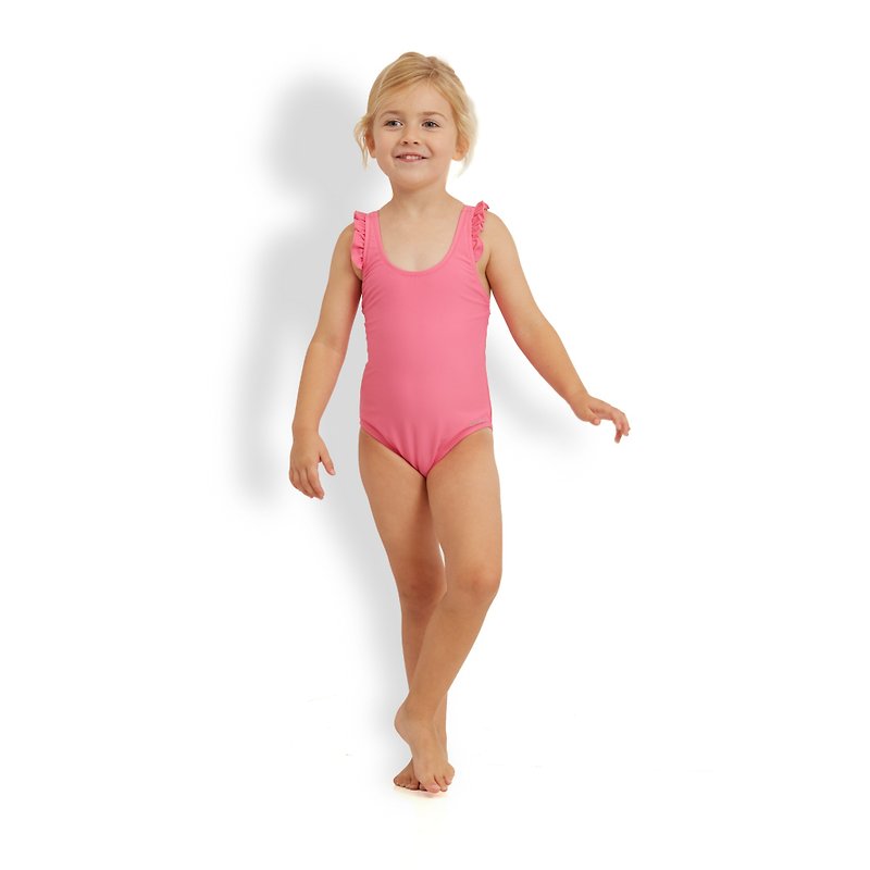 PENELOPE Girls: Ruffle straps one piece - Swimsuits & Swimming Accessories - Other Materials Pink
