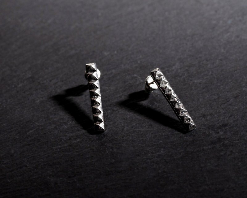 Breakthrough frame sterling silver stud earrings - Earrings & Clip-ons - Sterling Silver 