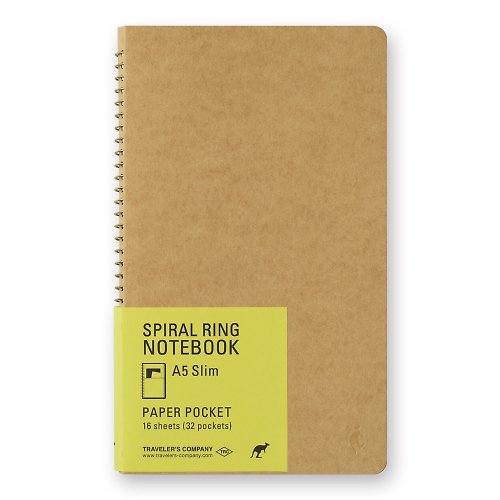 TRAVELER’S COMPANY Spiral Ring Notebook A5 Slim - 口袋信封