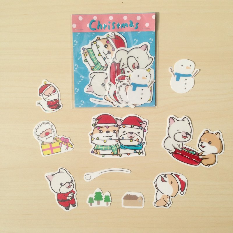 Snowball Wars | Christmas stickers set - Stickers - Paper White