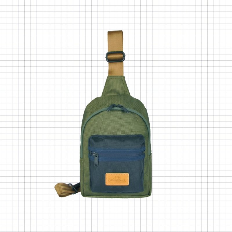 CR Classic Shoulder Backpack CR1398-OG [Taiwan Original Bag Brand] - กระเป๋าแมสเซนเจอร์ - ไนลอน สีน้ำเงิน