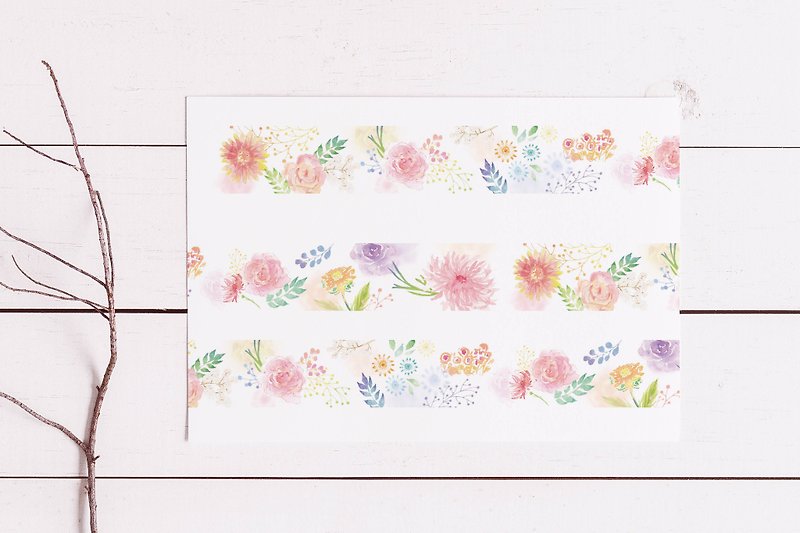 春之恩典 日本和紙 寬版紙膠帶 - 紙膠帶 - 紙 粉紅色