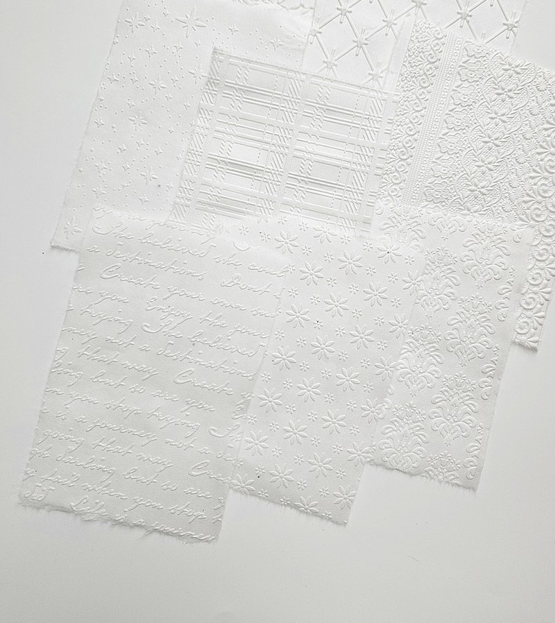 Handmade Hanji paper embossing 8 types - 貼紙 - 紙 