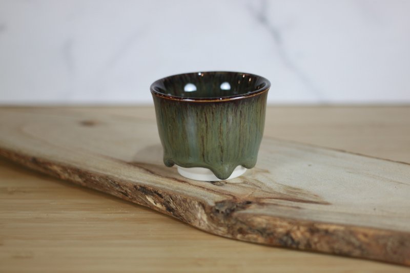 【送禮好物】60ml 天目釉 日式手工小茶杯 葉政豪作品 - 茶壺/茶杯/茶具 - 瓷 
