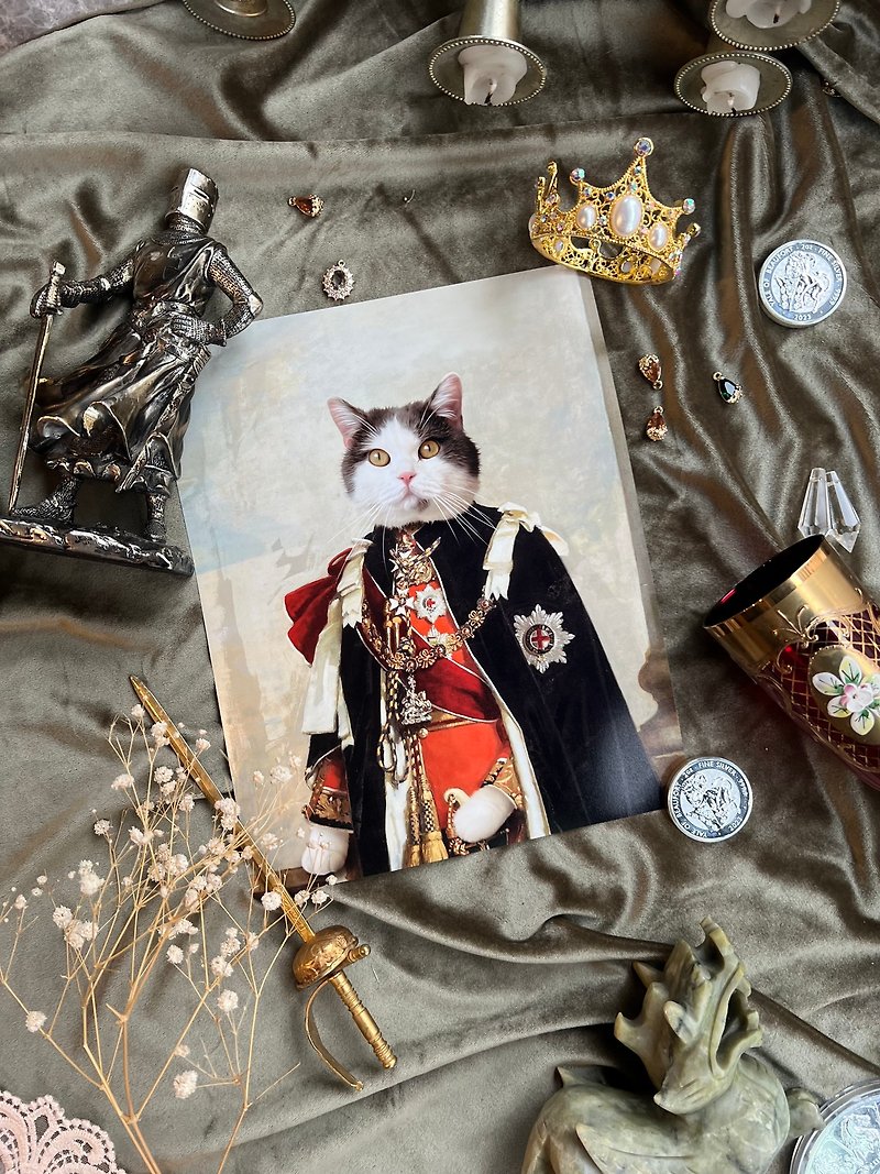 【House of Paws】Pet customized aristocratic portrait birthday gift commemorative pet supplies - Other - Wood 