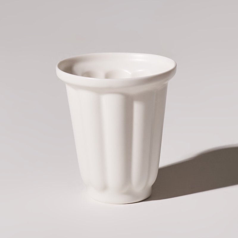 2 Picks_Anda Kiln_Plum Blossom Cup Loss-free Ceramic Collection Suet White - Cups - Porcelain White