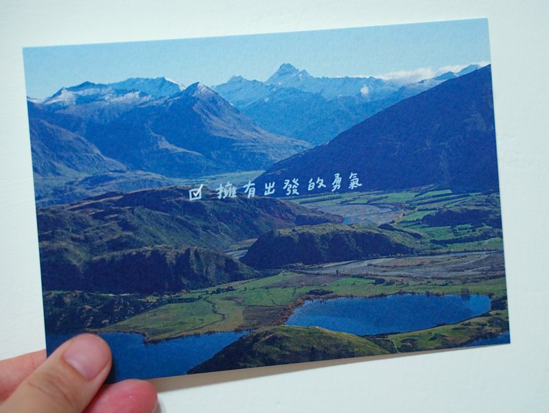 擁有出發的勇氣 /Magai's postcard - 卡片/明信片 - 紙 綠色