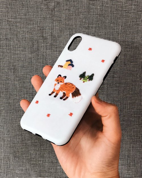 三島 モモコ 刺繡-獵戶座森林 霧面手機殼