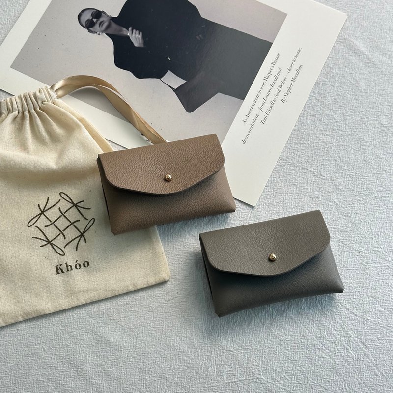 義大利山羊皮拼色小包 零錢包 名片 小物耳機收納包 - 零錢包/小錢包 - 真皮 多色