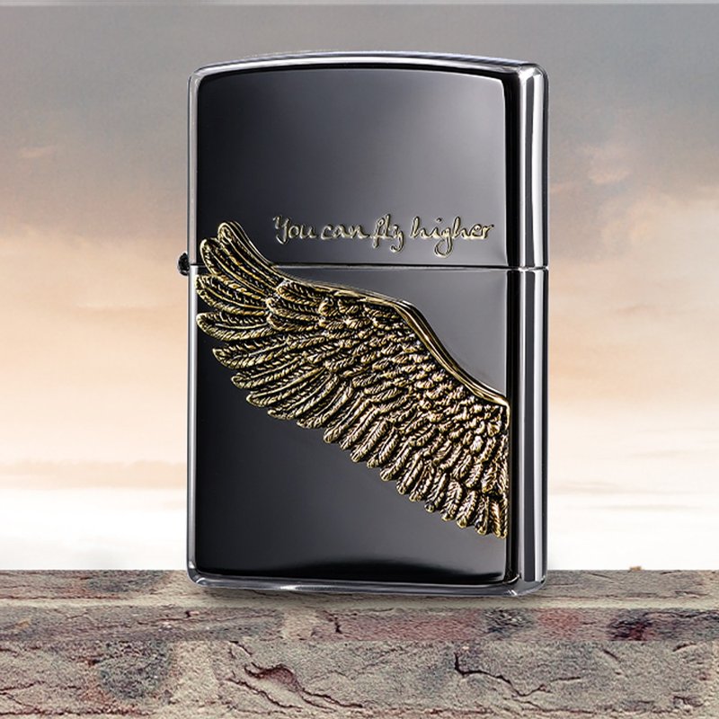 [ZIPPO Official Flagship Store] Flying Wings (Black Ice) Windproof Lighter ZA-1-2A - Other - Other Materials Black