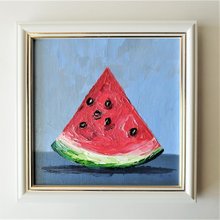 油絵 ミニ絵画【スイカ】 油絵】【ミニ絵画スイカ】 #油絵 #手書き #アート #絵画販売