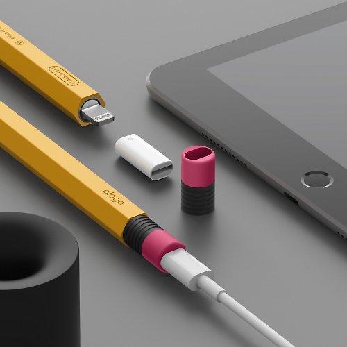 elago創意美學 Apple Pencil 1代 經典筆套 (適用Lightning充電)-經典黃