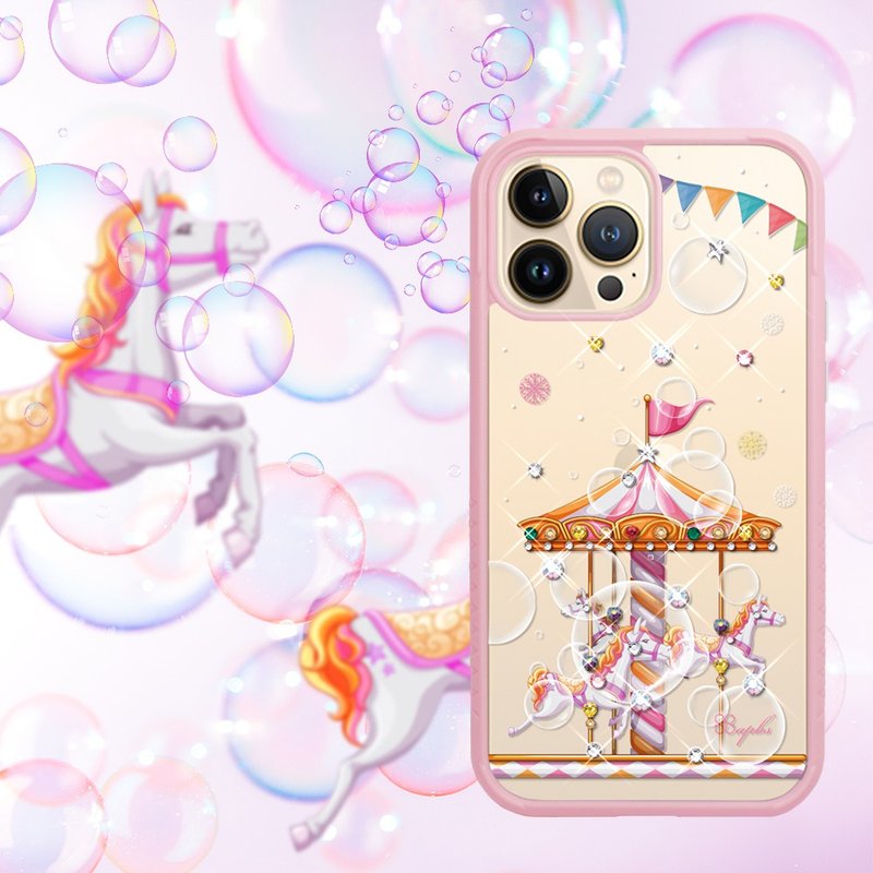 imos聯名款 iPhone 13全系列 軍規防摔水晶彩鑽手機殼-旋轉夢幻 - 手機殼/手機套 - 其他材質 多色