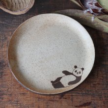 パンダ醬油皿(アッパー) 薬味皿・豆皿 丸山陶房（桑原純) パンダ