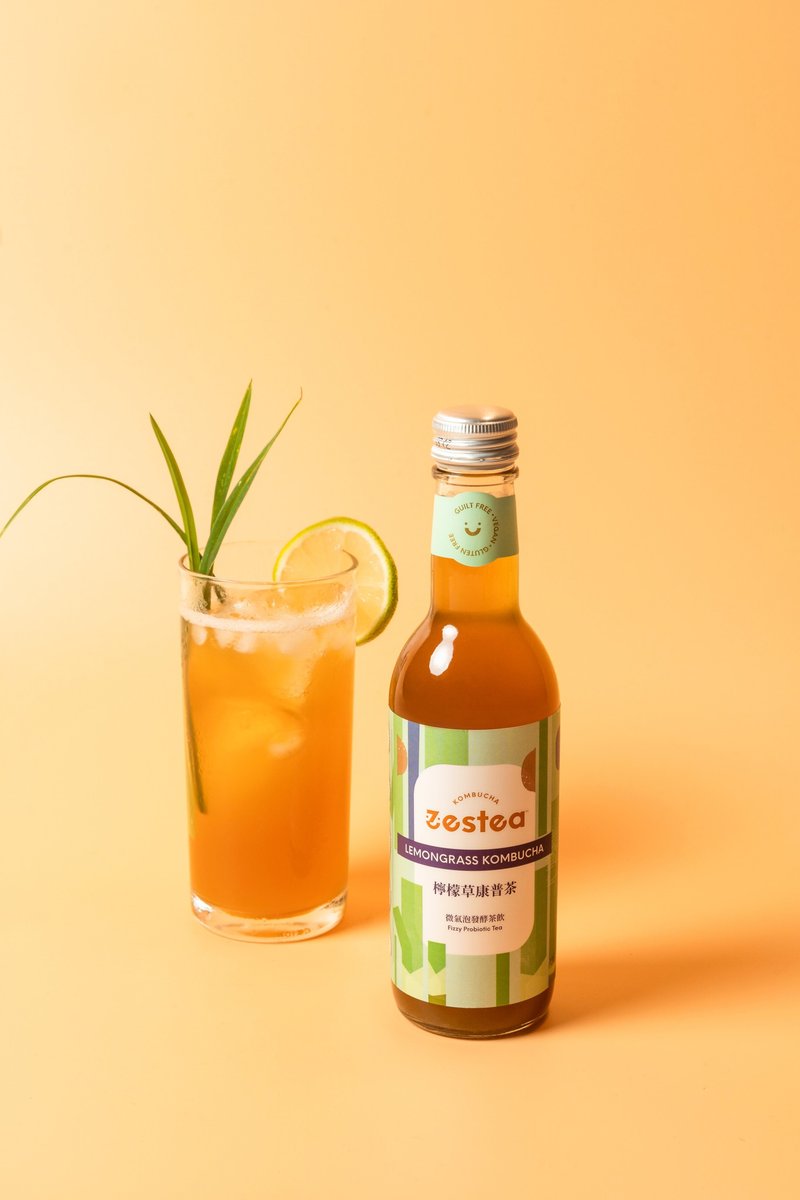 Zestea檸檬草康普茶 300ML*12瓶 (無添加、富含益生菌) - 茶葉/茶包/水果茶 - 新鮮食材 