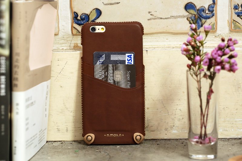 iPhone 6 PLUS /6S PLUS / 5.5吋 極簡系列皮革保護套- 馬鞍棕 - 手機殼/手機套 - 真皮 咖啡色