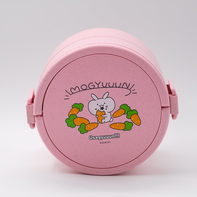 USAGYUUUN LUNCHBOX WHEAT PINK - Lunch Boxes - Plastic Pink