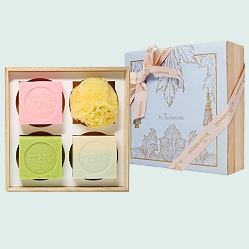 Snowy foreign-style breeze-four-in-one maintenance gift box - Soap - Plants & Flowers Multicolor
