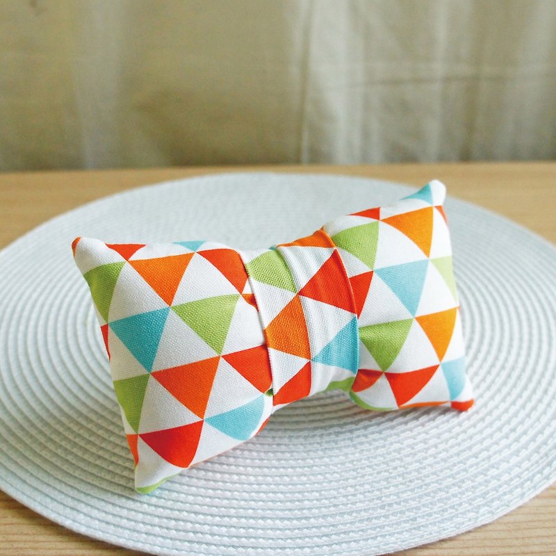 Lovely Korean cloth[Triangle pattern kimono belt bow tie shape wrist pillow] Mouse pillow E - Gadgets - Cotton & Hemp Multicolor