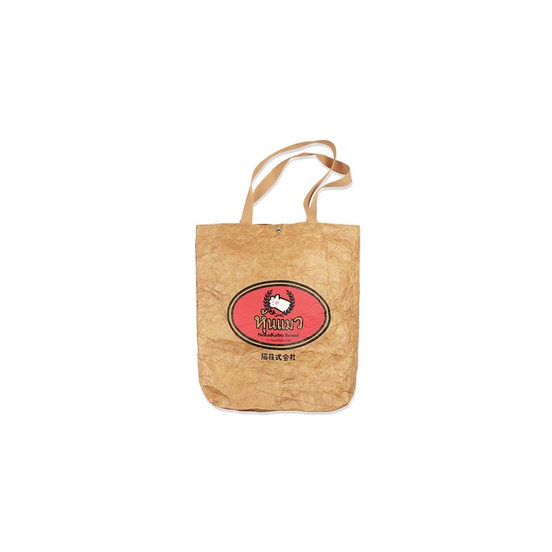 猫株式会社 泰國篇 杜邦紙感 爪標牌 泰奶 Tote Bag 單肩包 - 側背包/斜背包 - 其他材質 咖啡色
