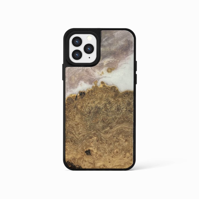 iPhone16Pro epoxy wooden resin phone case - Wisdom II - Phone Cases - Wood Multicolor