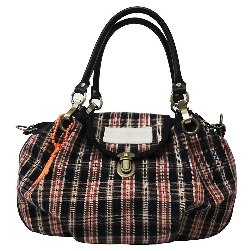 【Is Marvel】Super quality checkered dual-use packet - Messenger Bags & Sling Bags - Polyester Blue