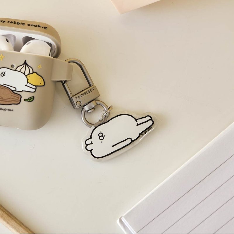 The ugly white rabbit just wants to lie flat on the keychain - ที่ห้อยกุญแจ - อะคริลิค หลากหลายสี