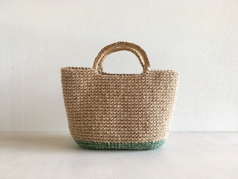 麻ひもバッグ mini Green - 手提包/手提袋 - 棉．麻 綠色