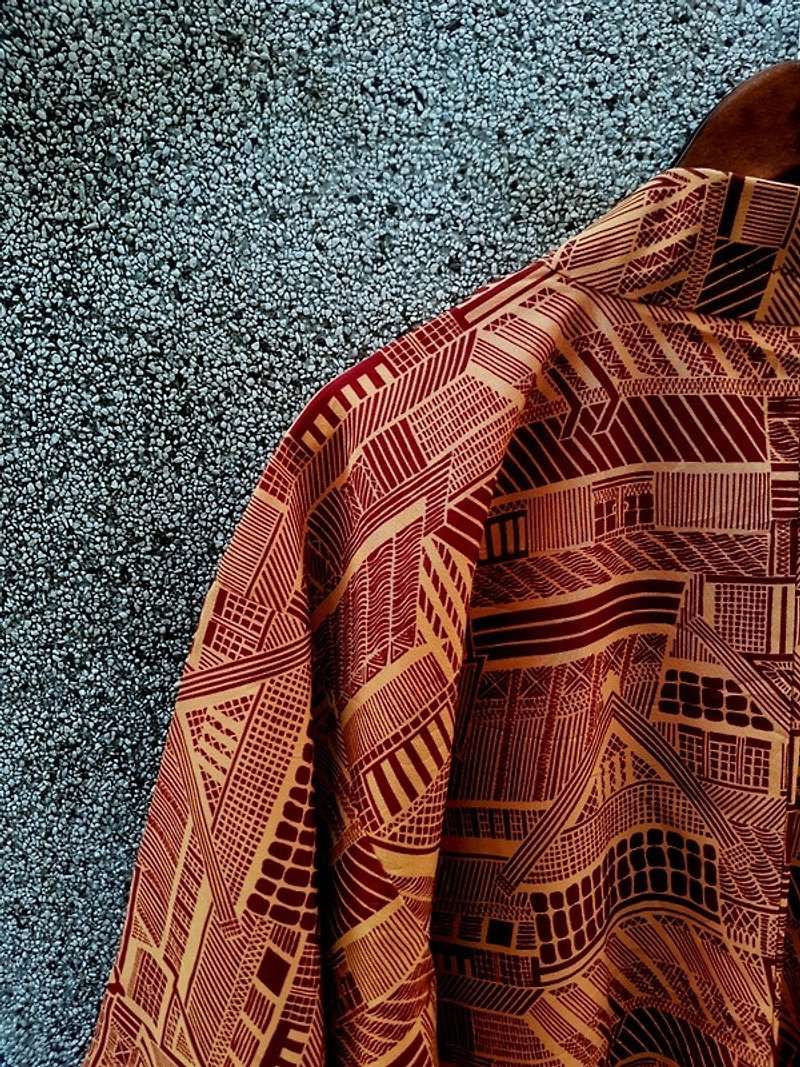 タートルGege  - 小さな部屋手縫い羽織の着物のジャケットの日本の幾何学的配置 - ジャケット - コットン・麻 