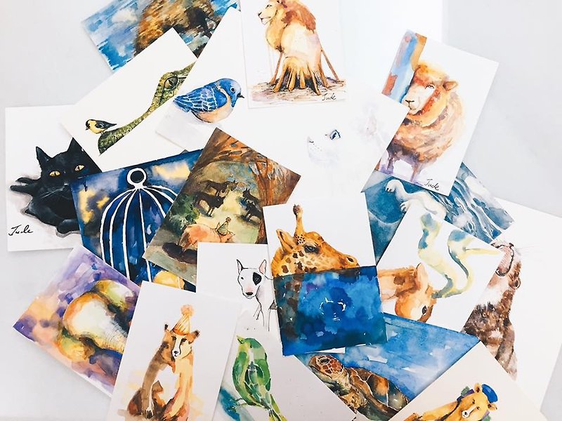 Animal postcard full set (47 into) - Cards & Postcards - Paper Multicolor