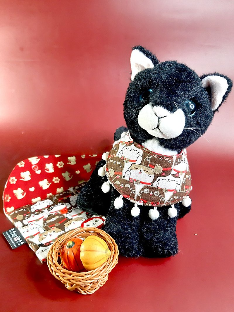 Master and servant flash-cute pet lucky series-cat and mouse double-sided scarf + cloth red envelope bag - Clothing & Accessories - Cotton & Hemp Red