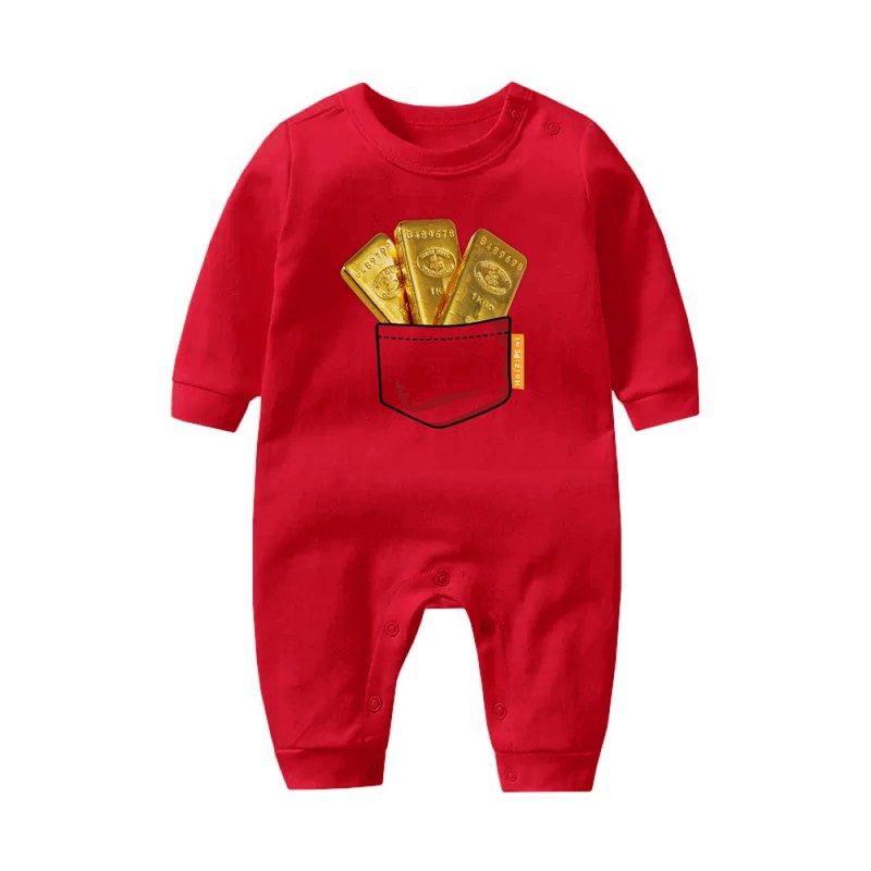 Long-sleeved jumpsuit full of gold bars-2 colors - ชุดทั้งตัว - ผ้าฝ้าย/ผ้าลินิน ขาว