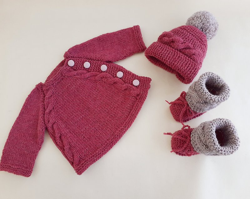新生児の女の子が家に帰ってくる服冬、赤ちゃんの女の子のセーター セットつる赤