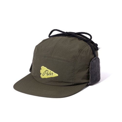 POLER 臺灣總代理 日本限定 POLER NYLON FLAP CAP 尼龍翻蓋遮耳帽 / 橄欖綠