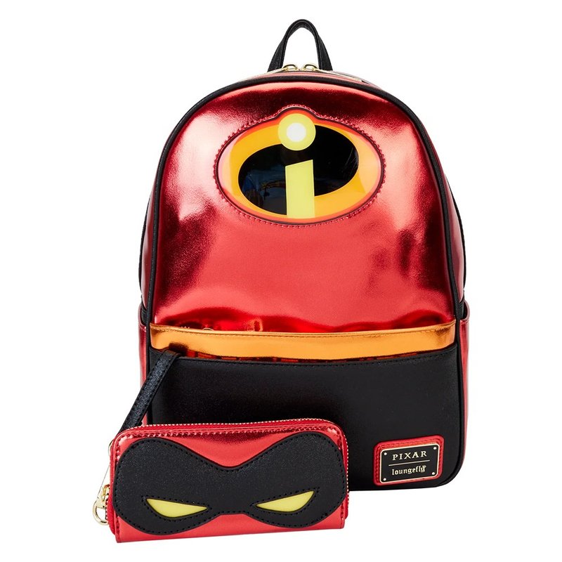 LOUNGEFLY-The Incredibles 20th Anniversary Glowing Mini Backpack - Backpacks - Faux Leather Red