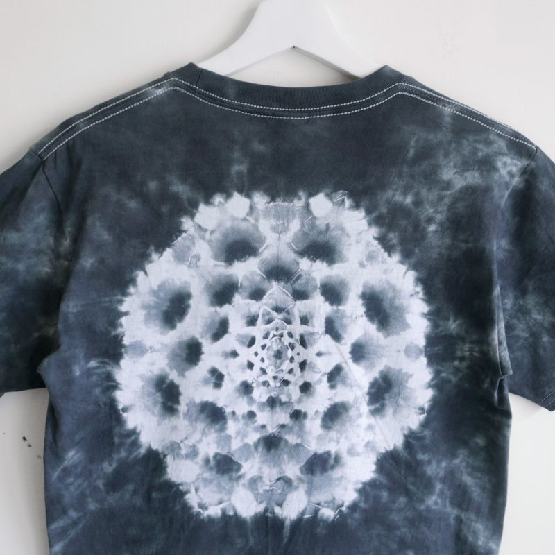 Black Mandala | Tie dye/T-shirt/Garment/Custom size/Men/Women - เสื้อยืดผู้ชาย - ผ้าฝ้าย/ผ้าลินิน สีดำ