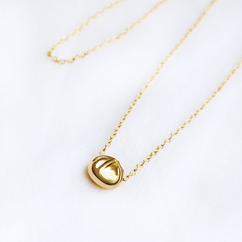 【Card Necklace】Taiwan Culture Three-dimensional Style-Xiao Long Bao - Necklaces - Other Metals Khaki