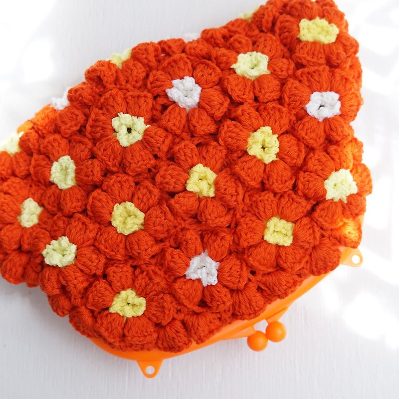 Ba-ba handmade Poppy puff knitting mini-bag  No.C1601